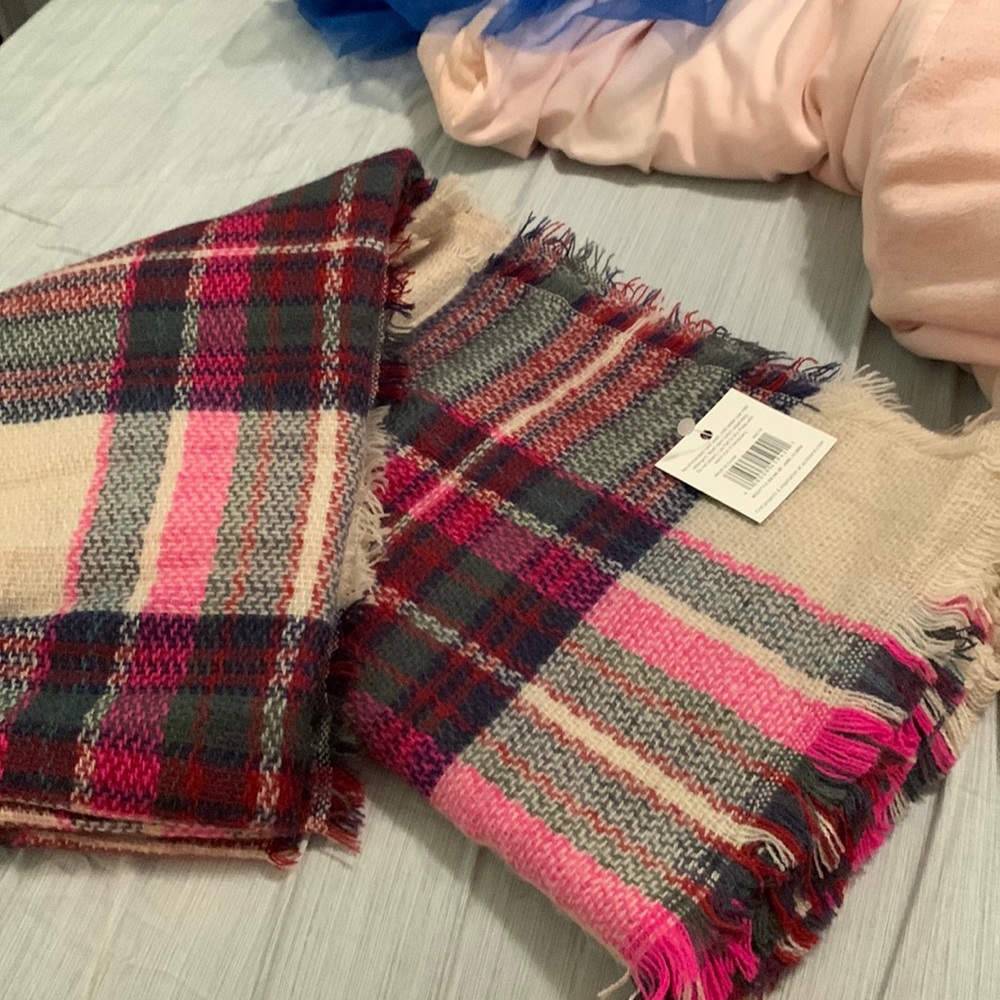 Plaid Blanket Scarf